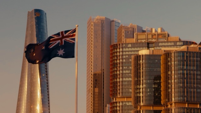 Australian flag — end frame